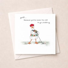 Birthday Card - Golfer Goose