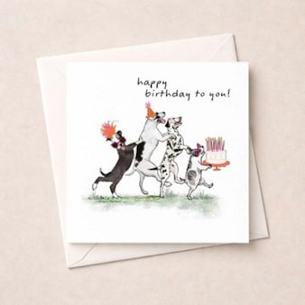 Birthday Card - Dogs With Birthday Cake Birthday Card - Dogs With Birthday Cake