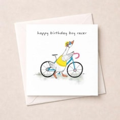 Birthday Card - Cyclist Goose Birthday Card - Cyclist Goose