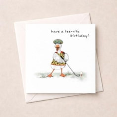 Birthday Card - Tee-rific Birthday Golfer Goose