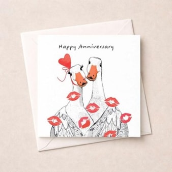 Anniversary Card - Two Geese Anniversary Card - Two Geese