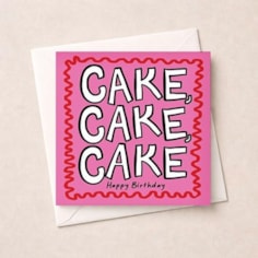Birthday Card - Cake, Cake, Cake Happy Birthday