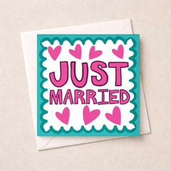 Wedding Card - Just Married Wedding Card - Just Married