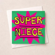 Niece  Birthday Card  - Super Niece