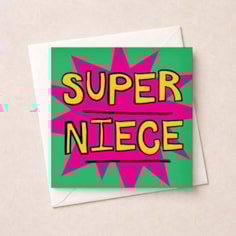 Niece Birthday Card - Super Niece Niece Birthday Card - Super Niece