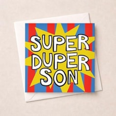 Son Birthday Card - Super Duper Son Son Birthday Card - Super Duper Son