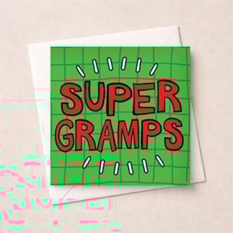 Gramps Birthday Card - Super Gramps Gramps Birthday Card - Super Gramps