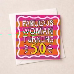 Age 50 Birthday Card - Fabulous Woman Turning 50 Age 50 Birthday Card - Fabulous Woman Turning 50