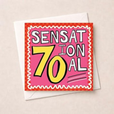 Age 70 Birthday Card - Sensational 70