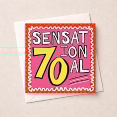 Age 70 Birthday Card - Sensational 70 Age 70 Birthday Card - Sensational 70