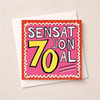 Age 70 Birthday Card - Sensational 70