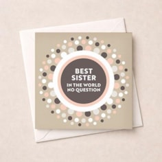 Sister Birthday Card - Best Sister Sister Birthday Card - Best Sister