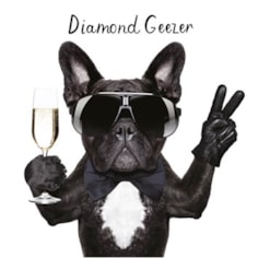 Open Card - Diamond Geexer French Bulldog Open Card - Diamond Geexer French Bulldog