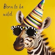 Open Card - Wild Zebra