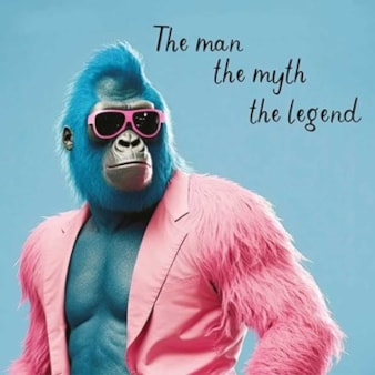 Open Card - Blue Gorilla The Legend Open Card - Blue Gorilla The Legend