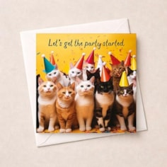 Open Card - Let's Get The Party Started Cats Open Card - Let's Get The Party Started Cats