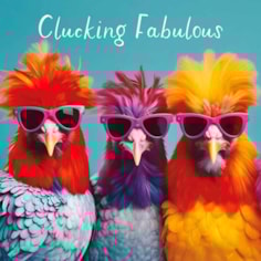 Open Card - Clucking Fabulous