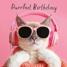 Birthday Card - Purrfect Birthday