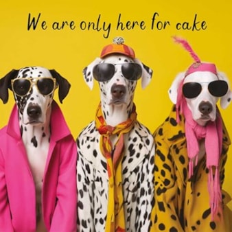 Open Card - Only Here For Cake Open Card - Only Here For Cake