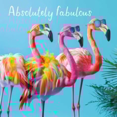 Open Card - Fabulous Flamingos Open Card - Fabulous Flamingos