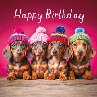 Birthday Card - Sausage Dogs Birthday Card - Sausage Dogs