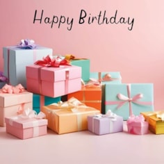 Birthday Card - Happy Birthday Presents