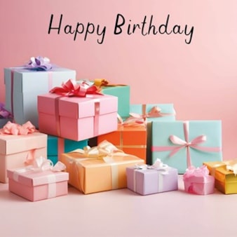 Birthday Card - Happy Birthday Presents Birthday Card - Happy Birthday Presents