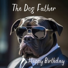 Father Birthday Card - The Dog Father