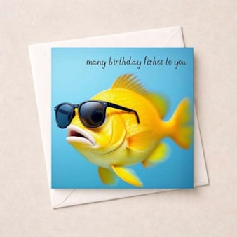 Birthday Card - Many Birthday Fishes To You