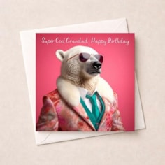 Grandad Birthday Card - Super Cool Polar Bear Grandad Birthday Card - Super Cool Polar Bear