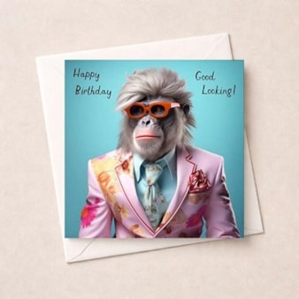 Birthday Card - Monkey In A Suit Birthday Card - Monkey In A Suit