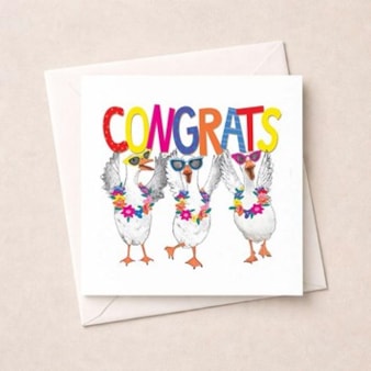 Congratulations Card - Congrats Geese Congratulations Card - Congrats Geese