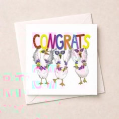 Congratulations Card - Congrats Geese