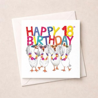 Age 18 Birthday Card - 18th Geese Age 18 Birthday Card - 18th Geese