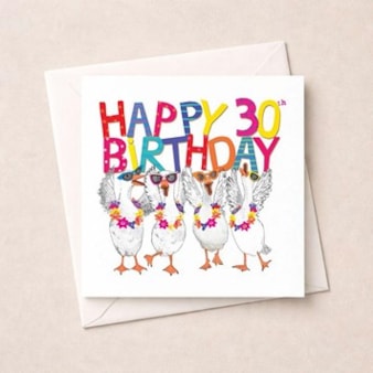 Age 30 Birthday Card - 30th Geese Age 30 Birthday Card - 30th Geese