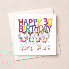 Age 30 Birthday Card - 30th Geese