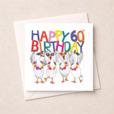 Age 60 Birthday Card - 60th Geese Age 60 Birthday Card - 60th Geese