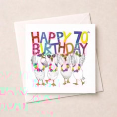 Age 70 Birthday Card - 70th Geese Age 70 Birthday Card - 70th Geese