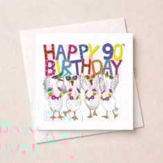 Age 90 Birthday Card - 90th Geese