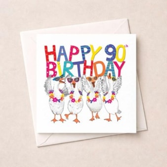 Age 90 Birthday Card - 90th Geese Age 90 Birthday Card - 90th Geese