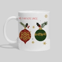 Personalised Christmas Mug - Christmas Baubles