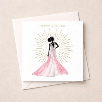 Birthday Card - Glowing Lady Birthday Card - Glowing Lady