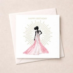 Birthday Card - Glowing Lady