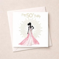 Age 50 Card - Glowing Lady Age 50 Card - Glowing Lady