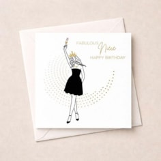 Niece Birthday Card - Lady With Drink Niece Birthday Card - Lady With Drink