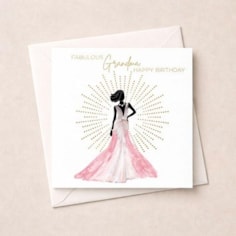 Grandma Birthday Card - Glowing Lady