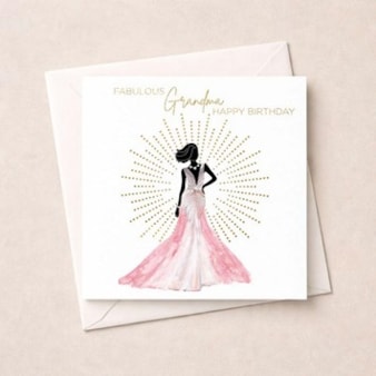 Grandma Birthday Card - Glowing Lady