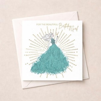 Birthday Card - For The Beautiful Birthday Girl Birthday Card - For The Beautiful Birthday Girl