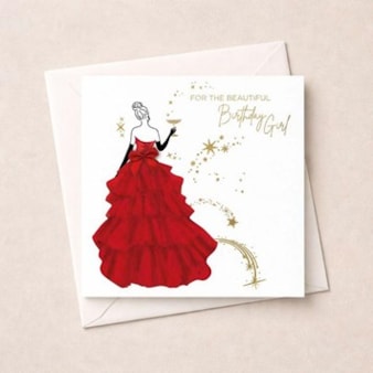 Birthday Card - For The Beautiful Birthday Girl Birthday Card - For The Beautiful Birthday Girl