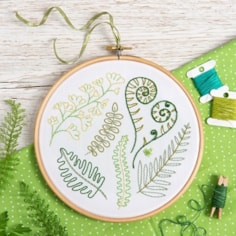 Forest Ferns Embroidery Kit